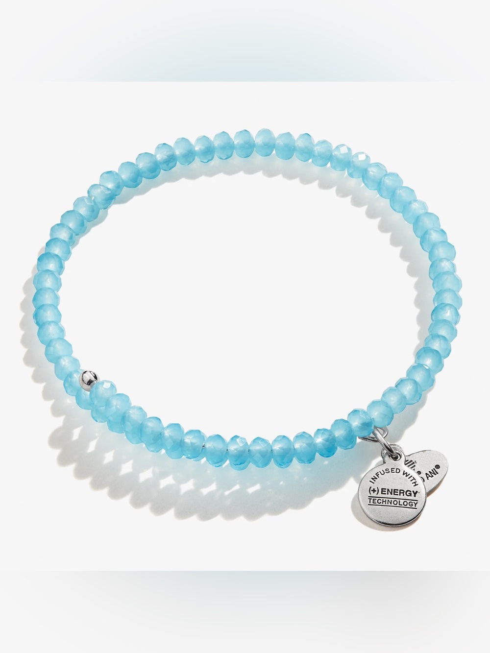 Alex + Ani Powder Blue Brilliance Beaded Wrap Bracelet